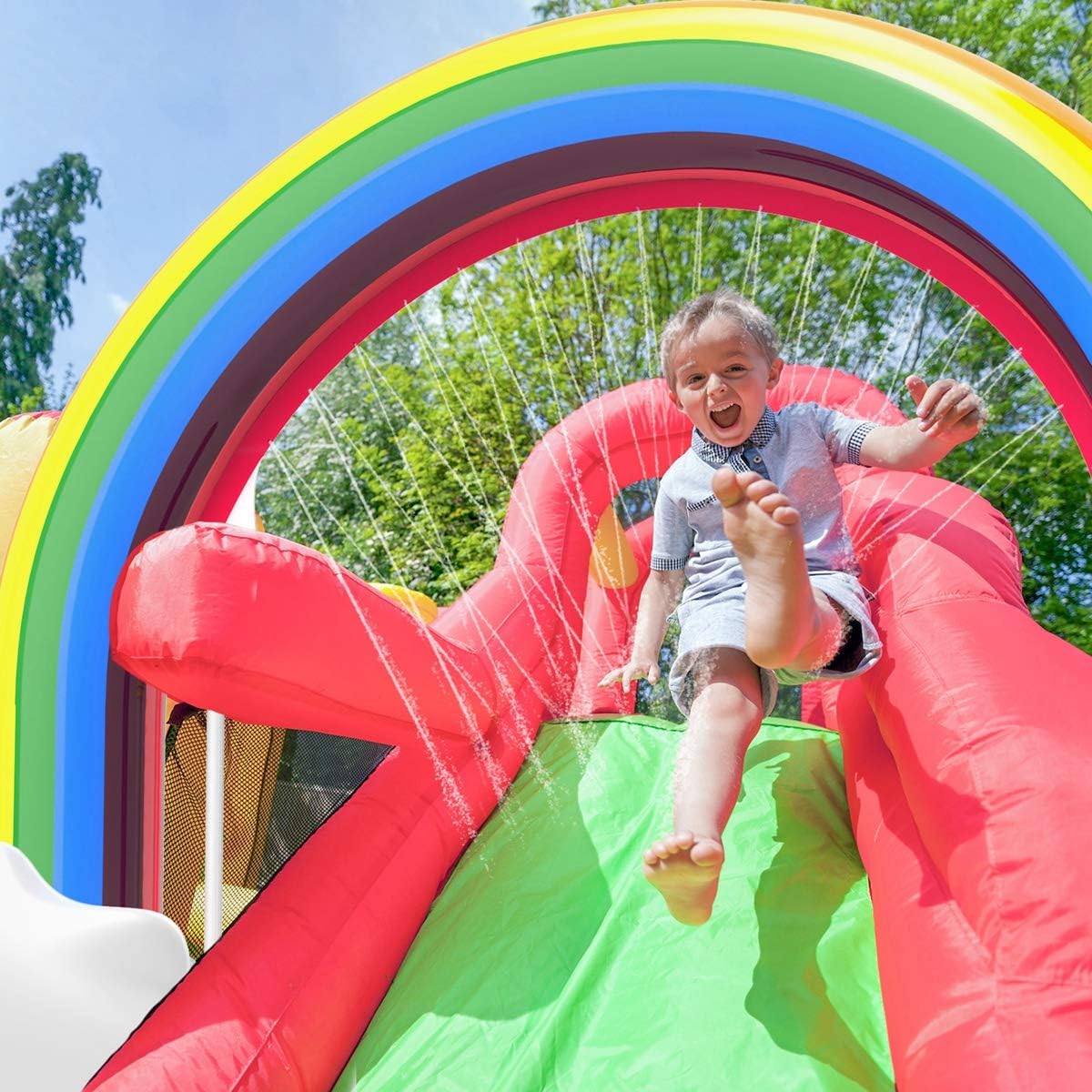 Rainbow Sprinkler Toys, Outdoor Inflatable Pools Summer Fun Spray Water Toy, Outside Backyard Family Water/Birthday Party Toy for Children Infants Toddlers,Boys, Girls 3 4 5 6 7 8 Year Old: Toys & Games