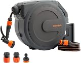 Giraffe Tools Retractable Wall Mounted Hose Reel 30m 180° Pivot 7 in 1 Nozzle view 1