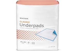 McKesson Classic Underpads, Incontinence Bed Pads 23" x 36" [150 Count], Light Absorbency, Disposable Chux Pads for Adults, Elderly, and Baby, Pee Pads