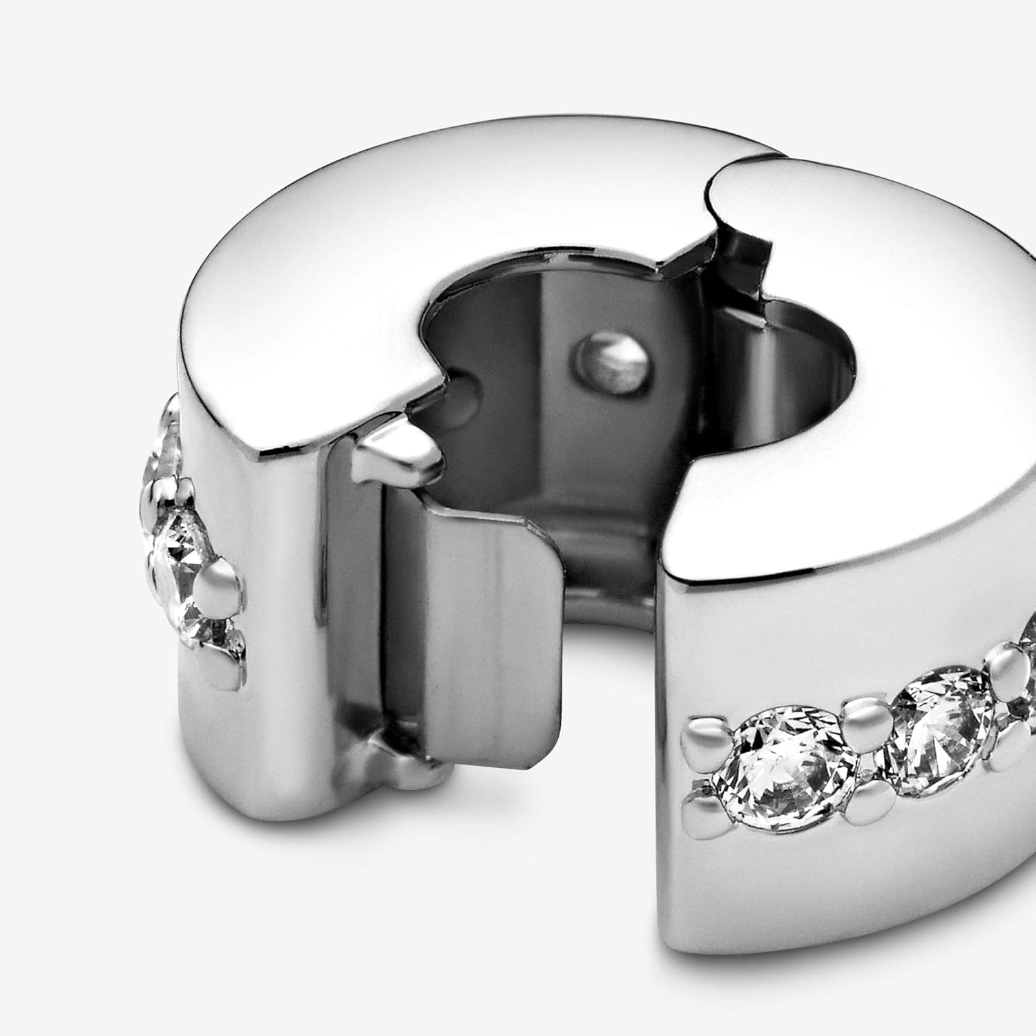 Pandora Jewelry Shining Path Clip Cubic Zirconia Charm in Sterling Silver: Jewelry