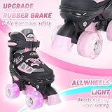 Nattork Adjustable Kids Roller Skates with Light Up Wheels for Beginners view 2