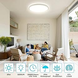 libtit 13 Inch Led Flush Mount Ceiling Light