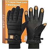 RIGWARL Winter Gloves Women Waterproof Snow Gloves for Cold Weather, 3M Thinsulate Ski Gloves Touchscreen with Anti-Slip Palm