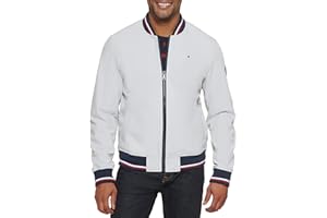 Tommy Hilfiger mens Lightweight Varsity Rib Knit Bomber JacketShell Jacket