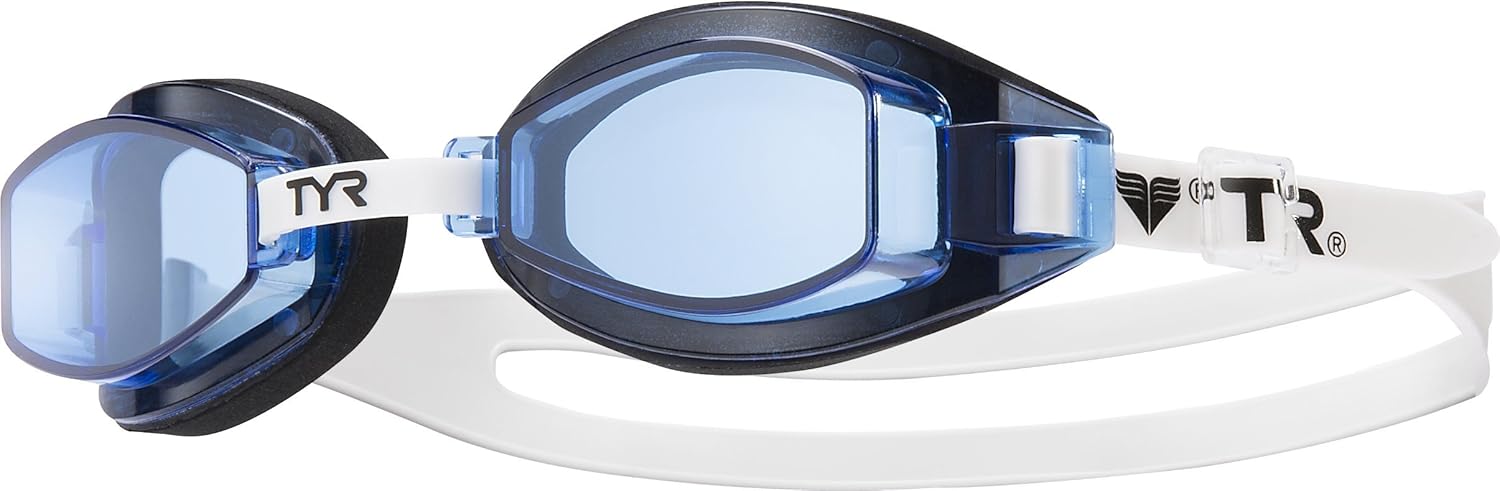 TYR Unisex Adult Team Sprint Fitting Basic Goggles - Blue/Black/White, Medium - Image 3