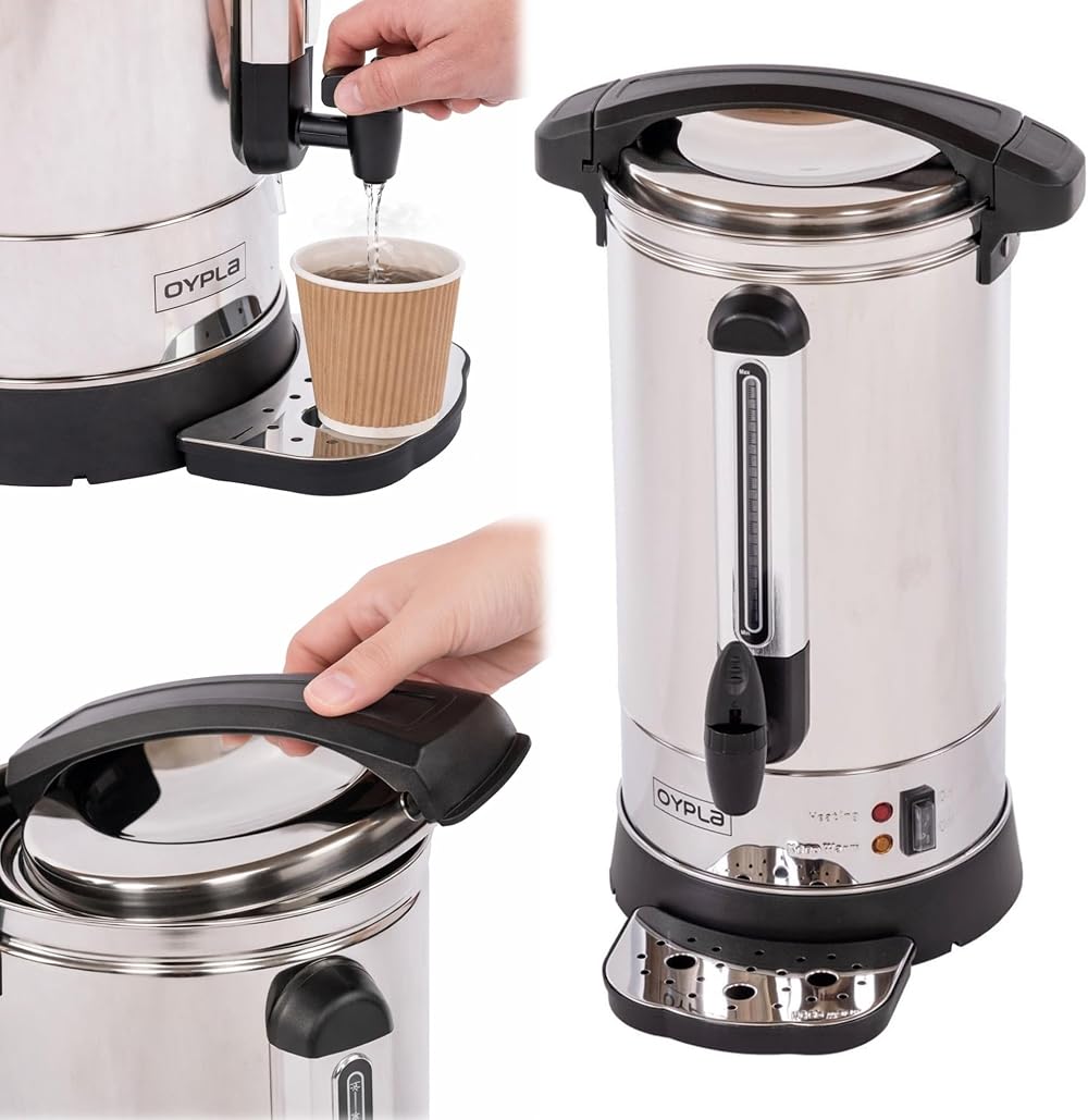 Oypla 10L Catering Hot Water Boiler Tea Urn Stainless Steel