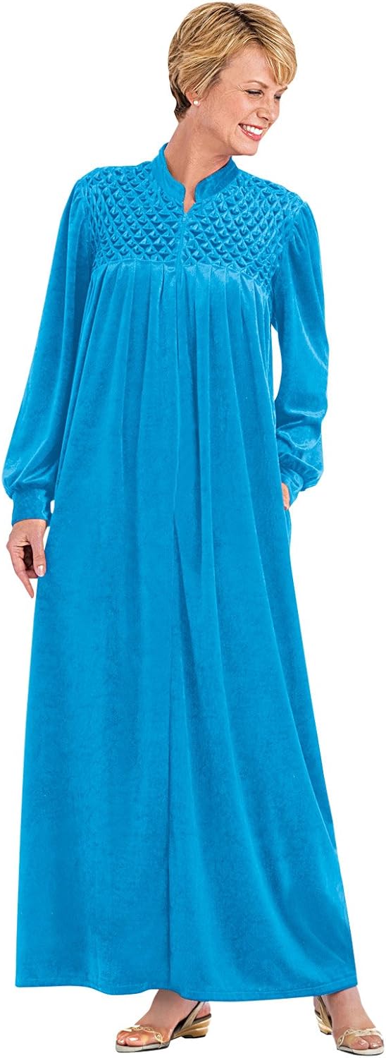 Carol Wright Gifts ZipFront Velour Robe at Amazon Women’s Clothing store