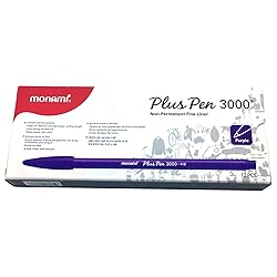 Monami Plus Pen 3000 Fine Sign Pen Felt Tip Water