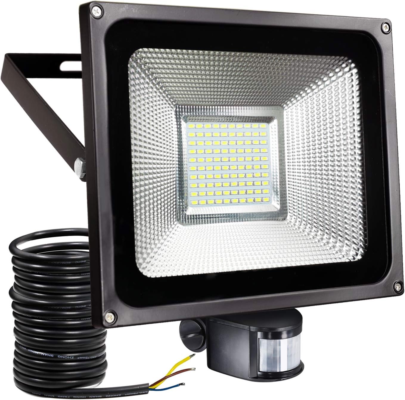 50W LED Floodlight Sensor Lights for 0utdoor Security Lights with Motion Sensor Light Outdoor PIR Lights 4200lumen for Garden,Car Park,Hotel and Forecourt [Energy Class A++]