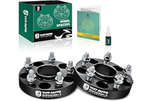 YHTAUTO 5x4.5 Hub Centric Wheel Spacers 1 inch Compatible with Acura, Honda Models, Accord, Civic, CR-V, Odyssey, MDX, 5x114.3mm Tire Spacers M12x1.5 Studs, 64.1mm Hub Bore 5 Lug 2PCSs