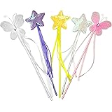 PPXMEEUDC Princess Wand Kit for Girls Magical Toy Wands for Dress Up Halloween Costume Magic Shows Cosplay Birthday Party Bab