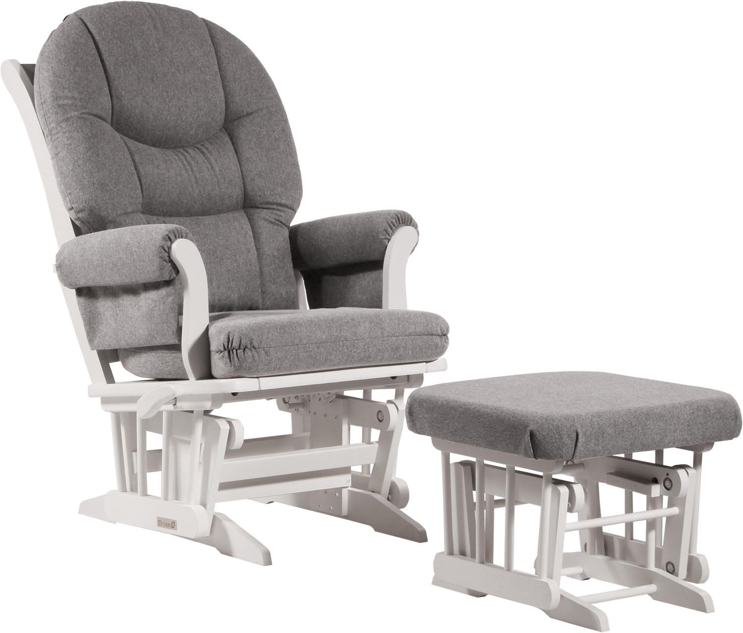 Dutailier Sleigh 0398 Glider Multiposition-Lock Recline with Nursing Ottoman Included