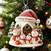 Custom Snowman Family Ornament Acrylic Christmas Tree Decor Personalized 2025 Family Christmas Ornament Engraved Names Keepsake Gift