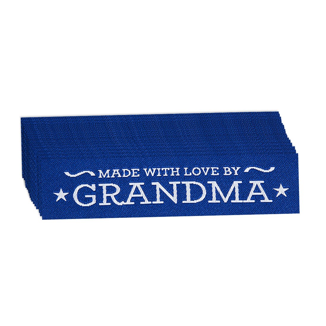 Wunderlabel Made with Love by Grandma Nana Granny Crafting Fashion Woven Ribbon Ribbons Tag ...