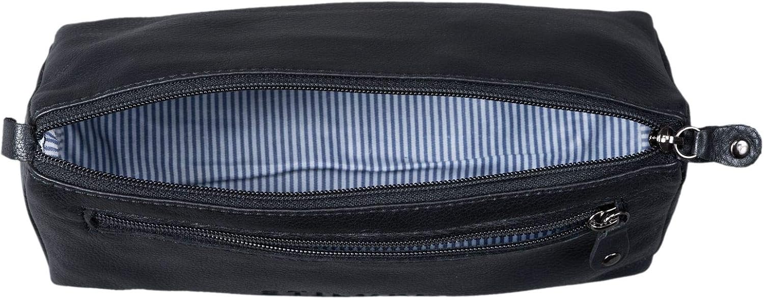 STILORD "Alexis" Leather Pencil Pouch Vintage Pen Case Holder with Zipper for Women Men for School Office in Genuine Leather Colour:Black - Image 5