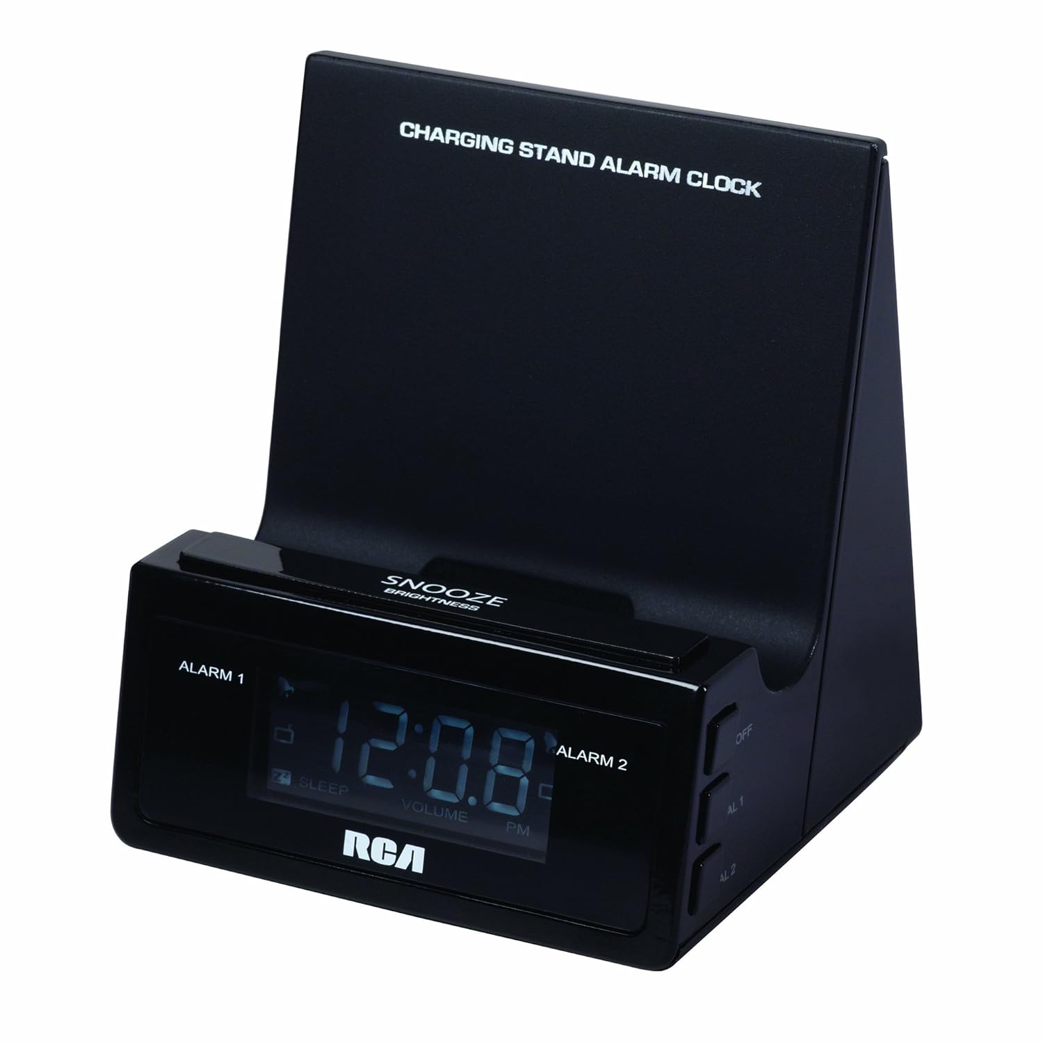 Amazon.com: RCA Charging Stand Alarm Clock with Built-in USB Charging: Home  Audio & Theater