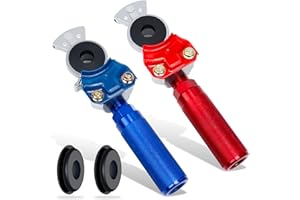 KOOTANS Glad Hands Set with Service Emergency Glad Hand, Anodized Aluminum Extension Handles Grips and Seals for Semi Truck T