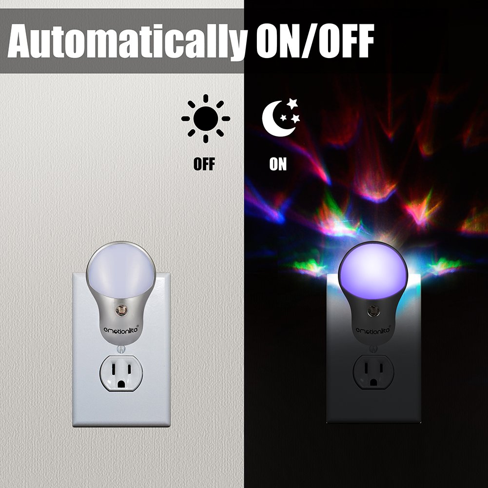Plug In Night Light, Emotionlite LED Projector Nightlight, Dusk to Dawn