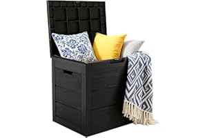 ZEUKMXOO 35 Gallon Outdoor Storage Box Waterproof,Deck Boxes Outdoor Waterproof,Resin Deck Box Delivery Boxes for Outside for Package Delivery,Patio Cushions,Gardening Tools,UV Resistant