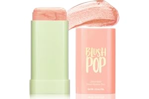 BEFIVECOK Highlighter Makeup Stick - Blush Highlighters Makeup Stick for Face & Body, Natural Silky Shimmer Highlight, Bendable Long Lasting Highlighter Wand, Cream Korean Highlighter (Rose Gold)