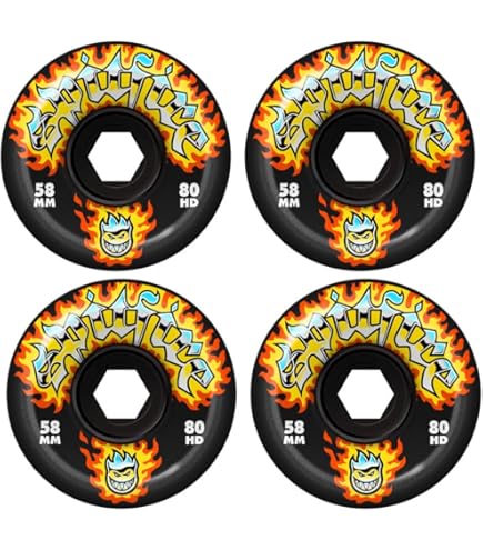 Amazon.com: Spitfire Skateboard Wheels 58mm 80HD Fade