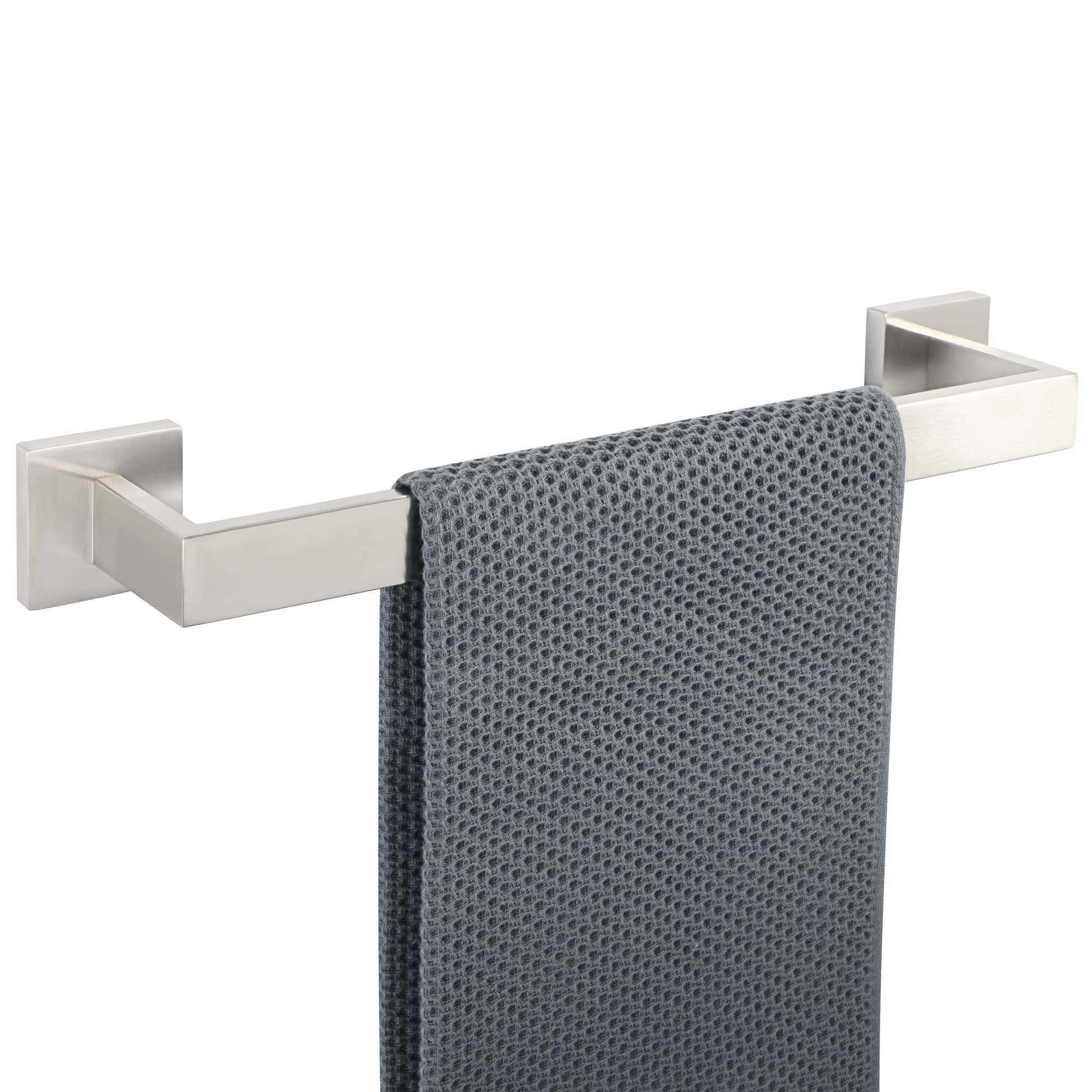 Sayayo Towel Rails Wall Mounted Bathroom Towel Holder 40CM Towel Bar, SUS-304 Stainless Steel Brushed Nickel, Waterproof & Rustproof