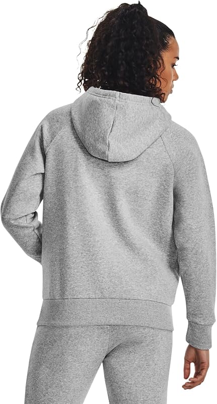 Damen UA Rival Fleece Big Logo Hoodie, weicher und warmer Kapuzenpullover, leichter Damen Hoodie mit Kängurutasche vorne