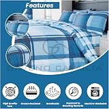 GC GAVENO CAVAILIA Checkered Duvet Cover Set Double Bluish Polycotton view 3