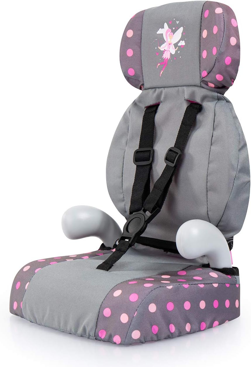 Doll's car, booster seat, doll accessories, Grey, Dotted With Fairy