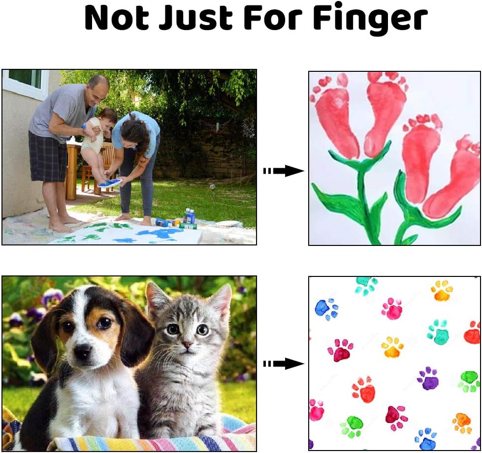 Finger Paint For Toddlers Non-Toxic Washable, 12 Bright Colors Painting for Kids DIY Crafts Painting, School Painting Supplies, Gifts for Kids: Home Improvement