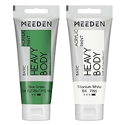 MEEDEN Acrylic Paint Olive Green: Bundled with