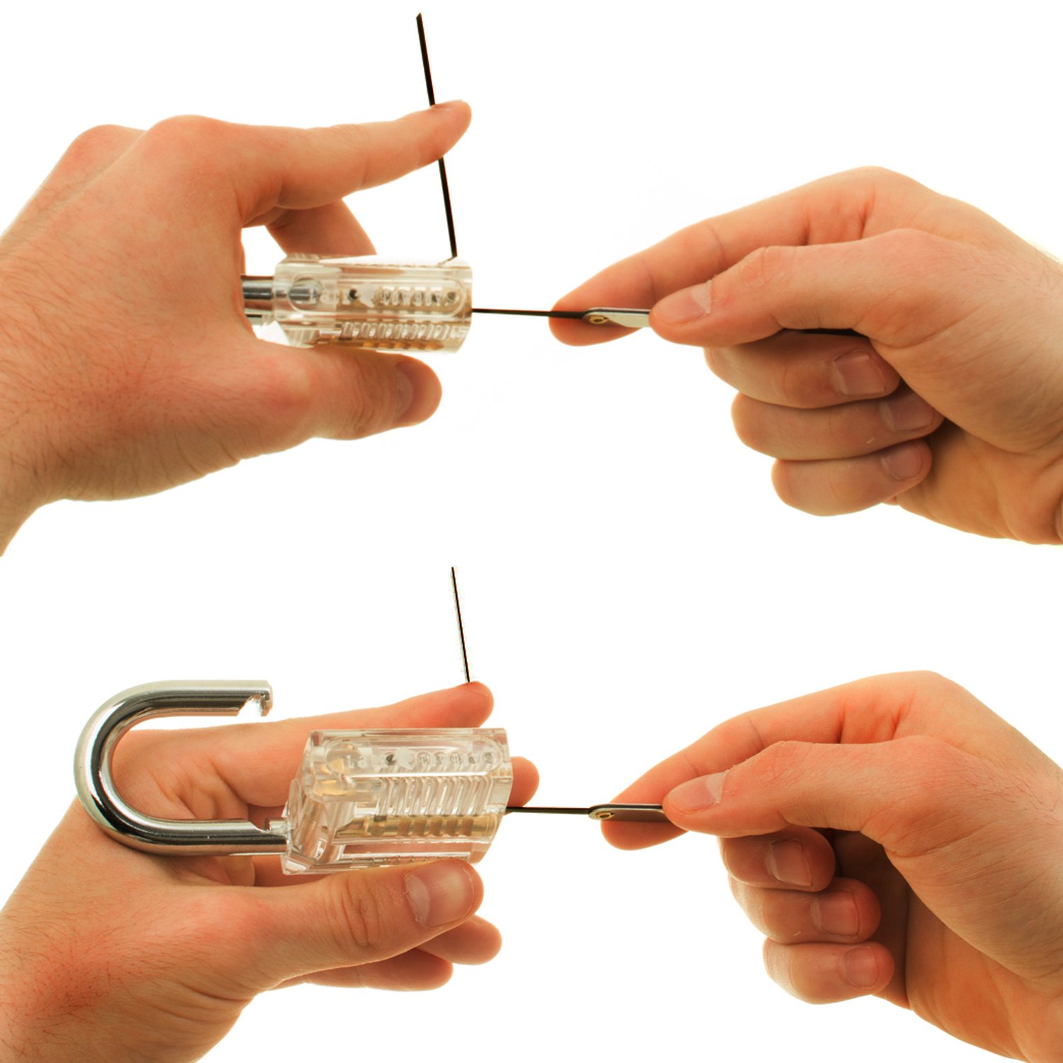 20Piece Lock Pick Set with Transparent Training Padlock and Credit