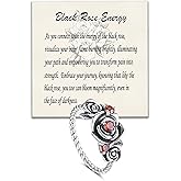 Black Rose Ring 925 Sterling Silver Self Love Roses Flower Rings Vintage Elegant Statement Jewelry Gifts for Women Daughter,Wife,Friends
