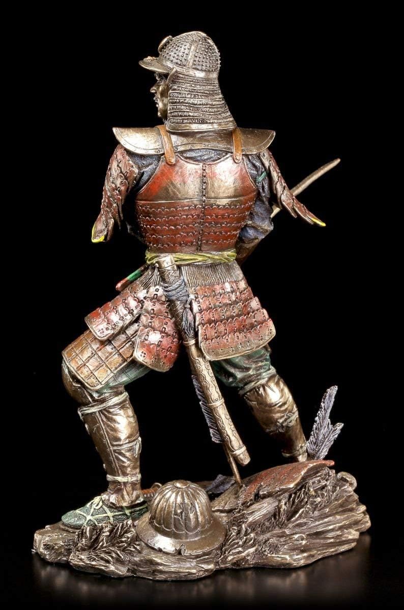 Figuren Shop GmbH SAMURAI WARRIOR FIGURE WITH SWORD Veronese Bronze Look Deco - Image 5