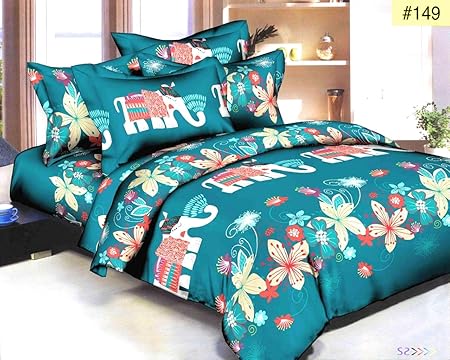 FINCH Butterfly Microfiber 3 Double Bedsheet Sets with 2 Pillow Covers (Multicolour)