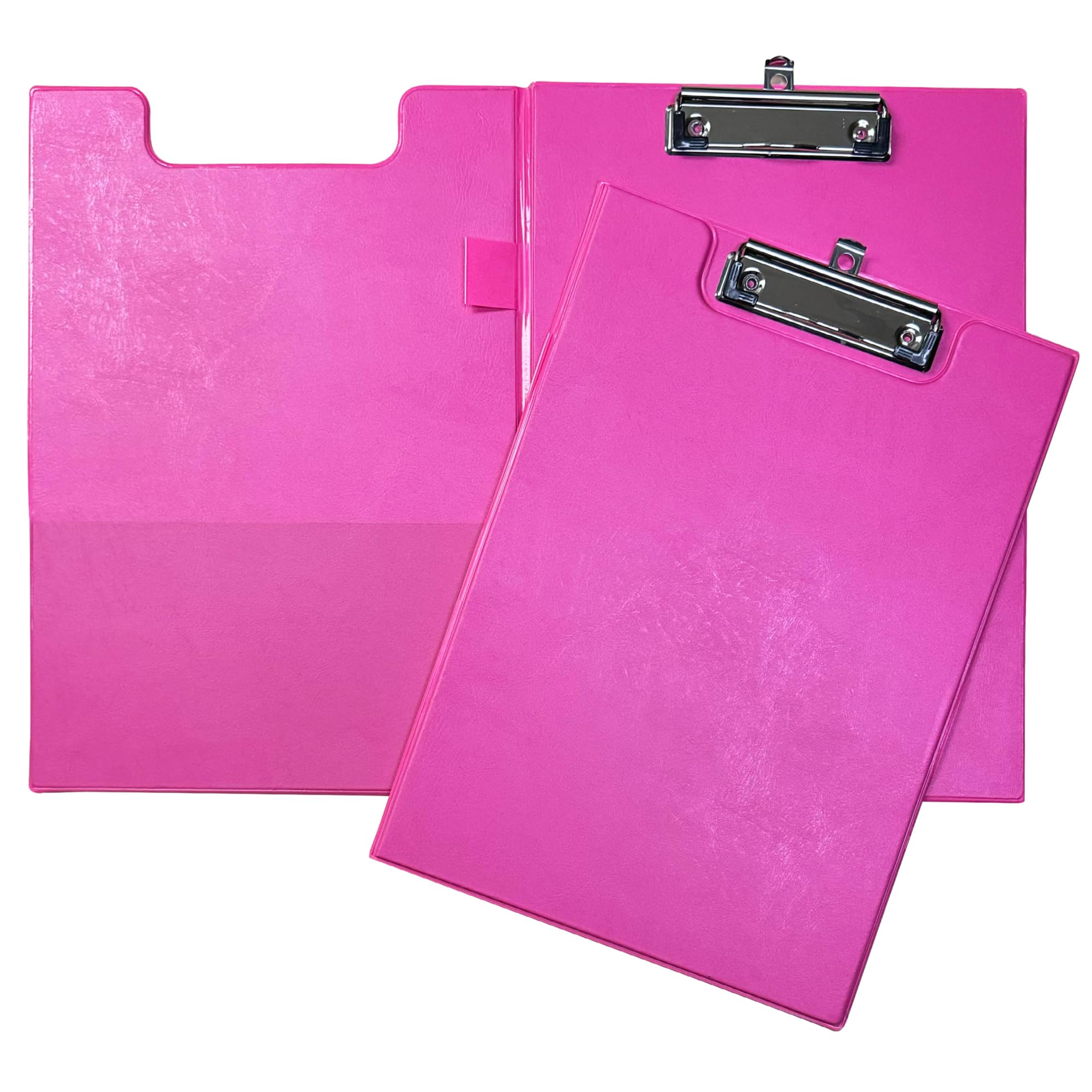 Janrax Pink Foldover Clipboard – A4 Folding Clipboard with Front Cover, Inside Pocket & Hanging Hook — image 1