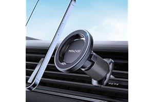 Miracase Car Phone Holder for Magsafe [Strong Magnets] Magnetic Phone Holders for Your Car, 360°Adjustable Air Vent Hands Free Cell Phone Mount Cradle Fit iPhone 17-12 & All Smartphones, Black