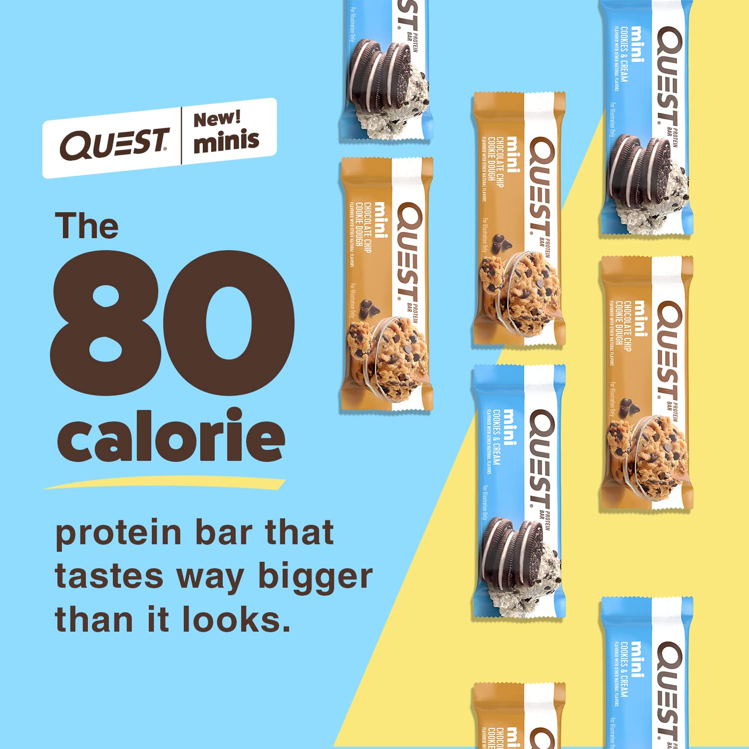 Mua Quest Nutrition Mini Protein Bars Bundle, Chocolate Chip Cookie ...