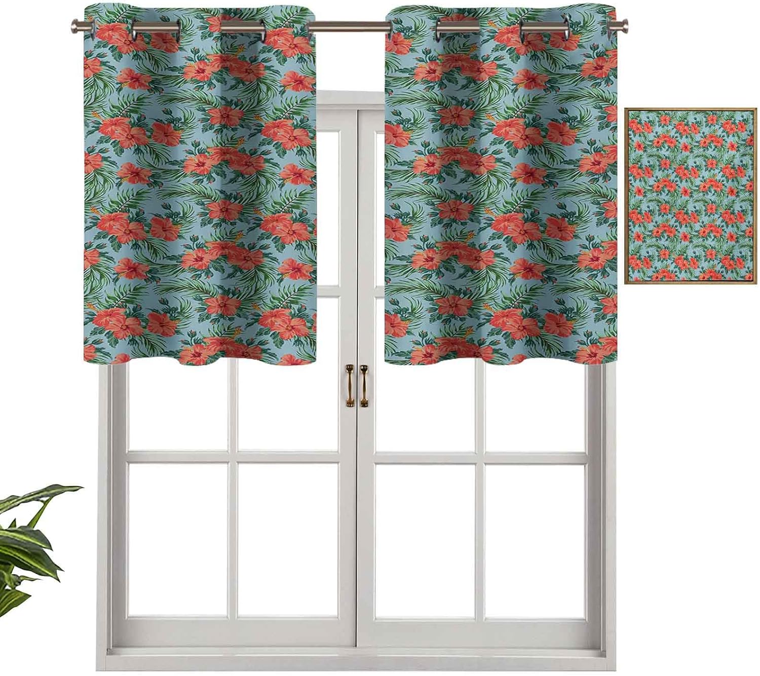 Cortinas opacas con aislamiento térmico para decoración del hogar