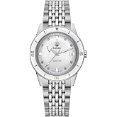 Rado - Captain Cook - Women's Automatic Swiss Watch - 37mm White Dial with Date - Grey Stainless Steel Bracelet - R32500718