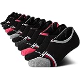 Tommy Hilfiger Womens Liner Socks - 12 Pack Cotton Blend Lightweight Performance No Show Shoe Sock Liners for Women