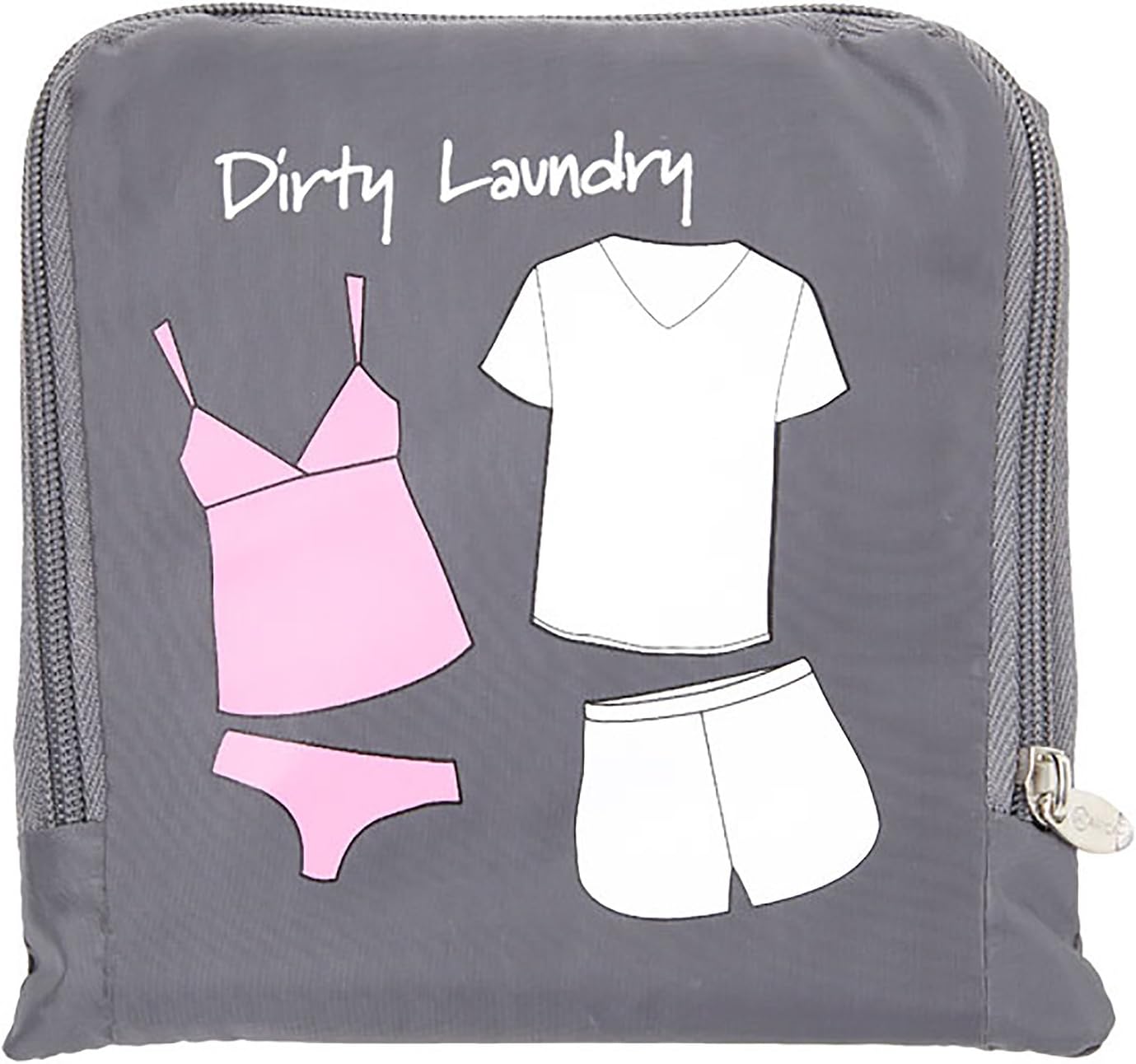  | Miamica Laundry Bag, Assorted Styles, Grey/Gold, One Size | Packing Organizers