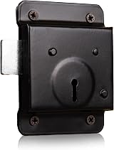 XFORT Traditional 4x3 Rim Press Lock Surface Mounted Black with Key view 6