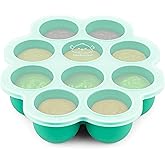 KeaBabies Silicone Food Freezer Trays with Lid, 60 ml x 10 Pods Baby Food Storage Containers, Easy Puree Meal Prep, Breast Mi