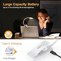 Gritin 9 LED Rechargeable Book Light for Reading in