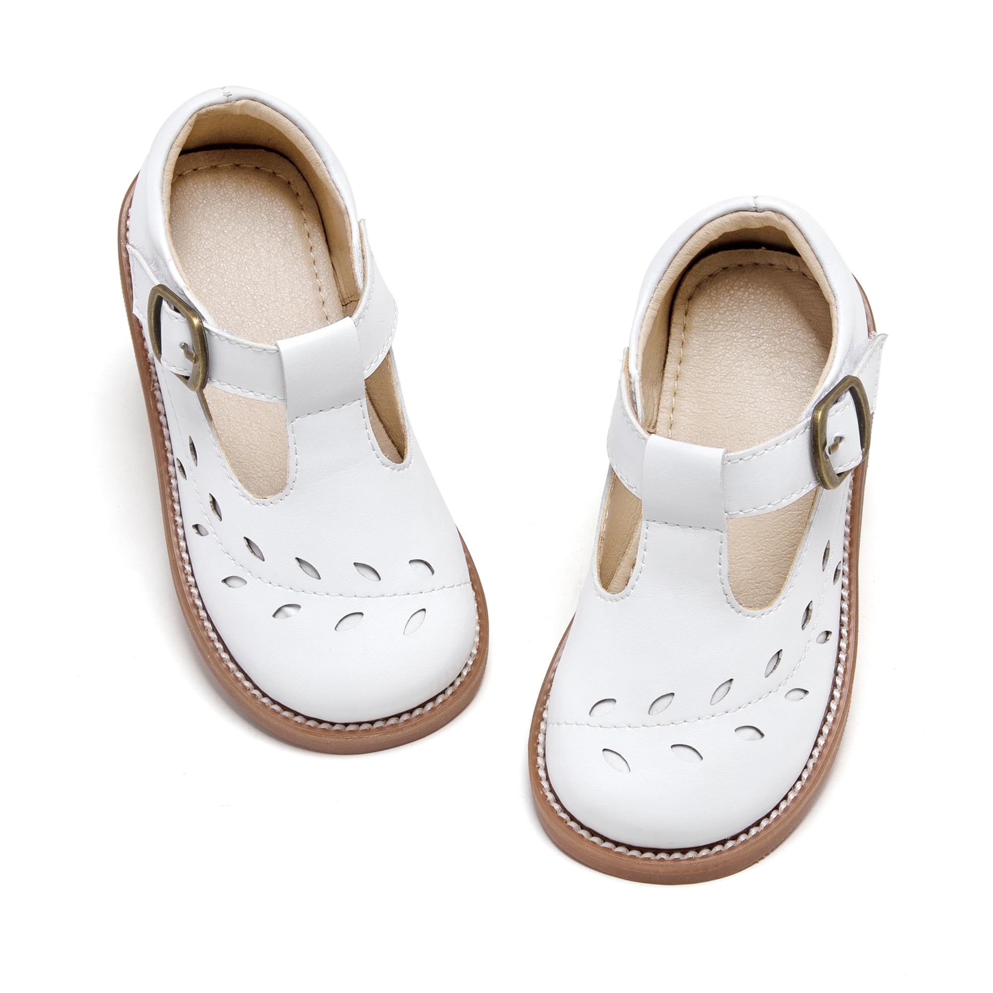 Otter MOMO Todder Little Girls Oxford Shoes Mary Jane T-Strap School Uniform Party Dress Flat Shoes Image