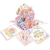 Joycard 87th Birthday Card, Birthday Decorations for Women, Mothers, and Grandmothers, Awesome 3D Birthday Gift Box, Funny Happy Birthday Card, 87 Year Old Birthday Gift