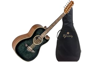 H. Jimenez, 7-String Acoustic-Electric Guitar, Ambidextrous, Red (LBQ1EBF)