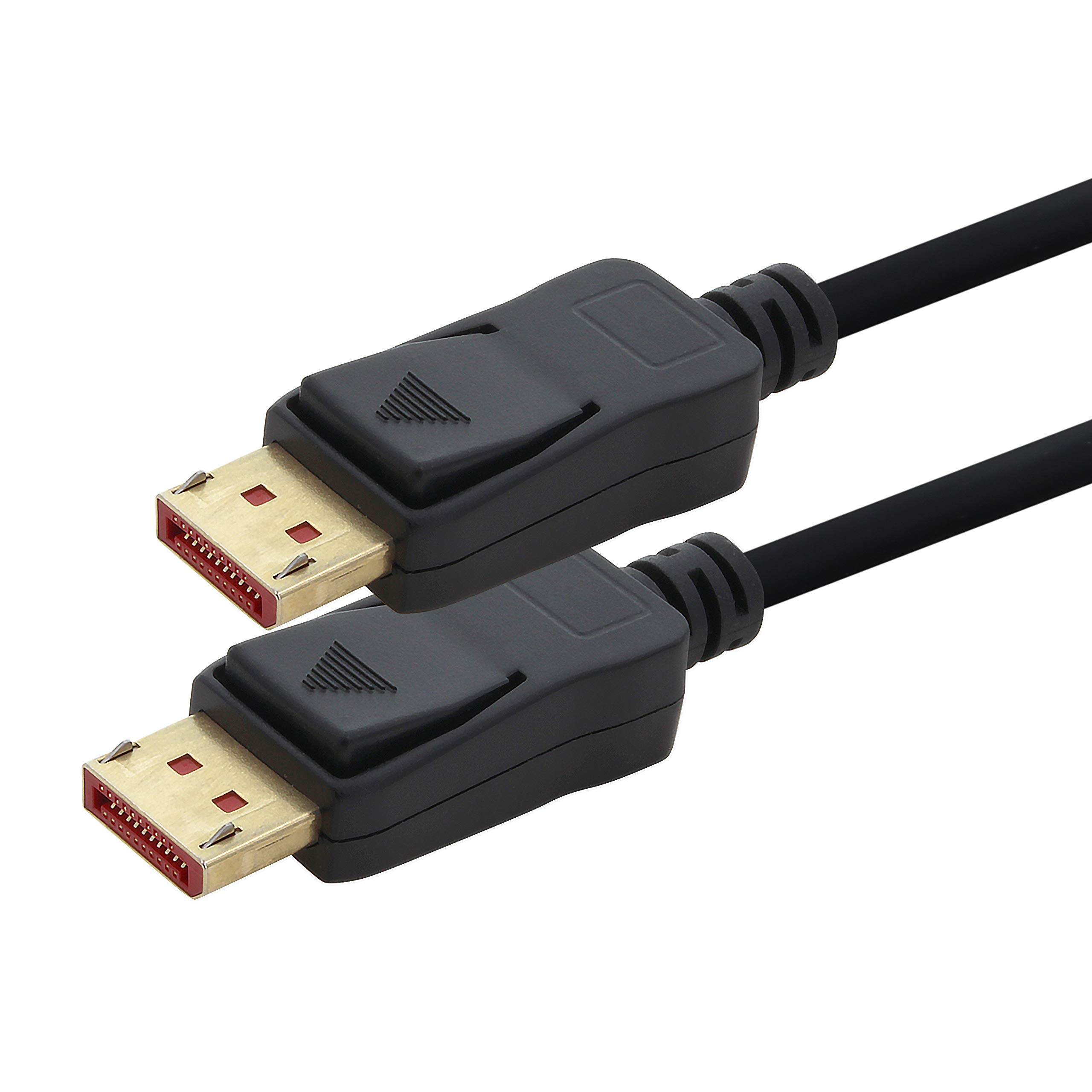 1aTTack.de 1 x DP cable 8K 60Hz - 2m - Displayport cable, DP 1.4 bandwidth of max. 32.4 Gbit s 7680 x 4320 60 Hz compatible with 1.3, 1.2, 1.1, HDR10, HDCP 2.2 black