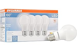 Sylvania Home Lighting 79704 Sylvania A19 Led Light Bulb, 60W Equivalent, Efficient 8.5W, Bright White 3500K